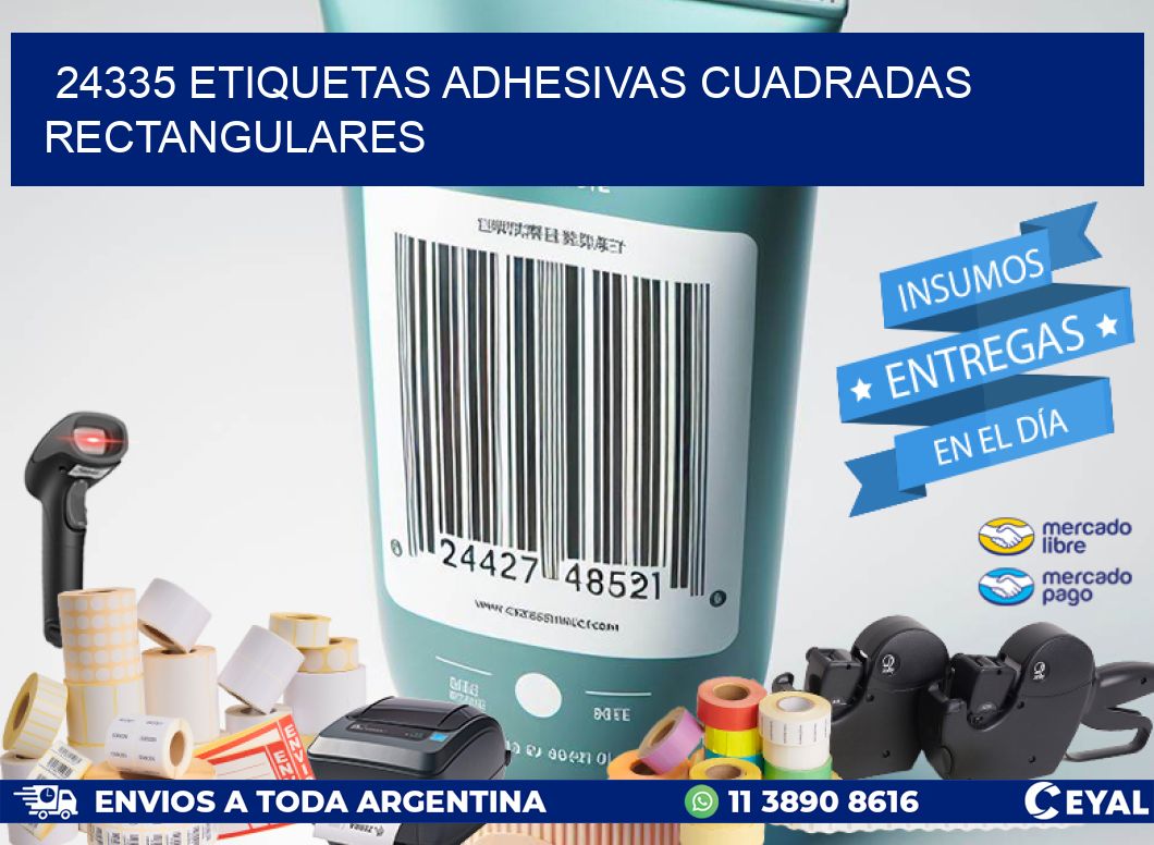 24335 ETIQUETAS ADHESIVAS CUADRADAS RECTANGULARES