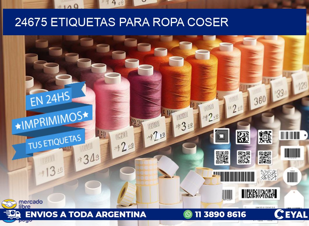 24675 ETIQUETAS PARA ROPA COSER