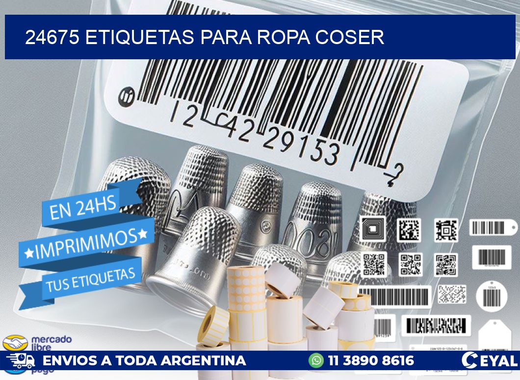 24675 ETIQUETAS PARA ROPA COSER