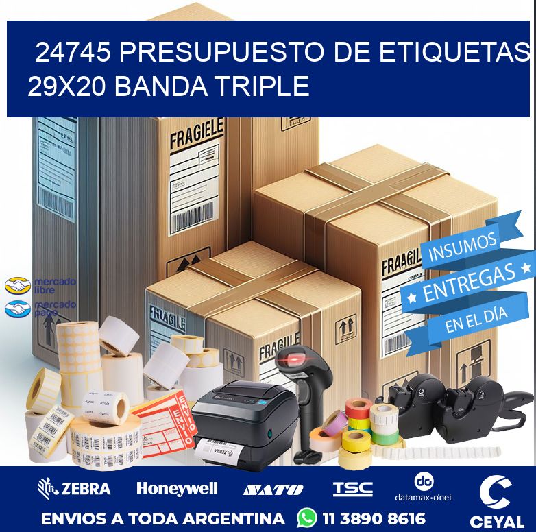 24745 PRESUPUESTO DE ETIQUETAS 29X20 BANDA TRIPLE