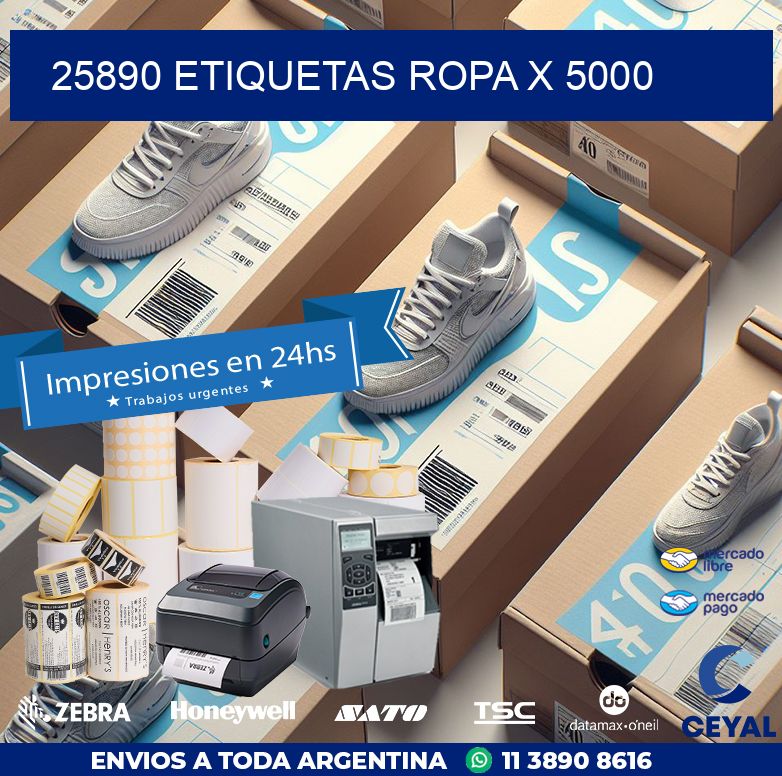 25890 ETIQUETAS ROPA X 5000