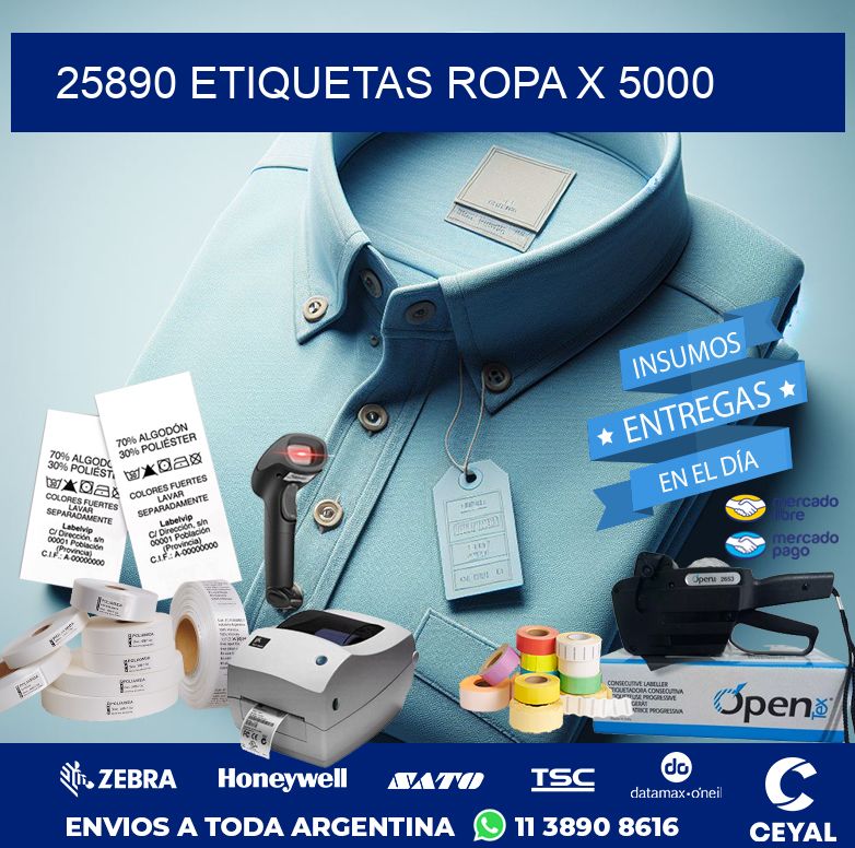 25890 ETIQUETAS ROPA X 5000