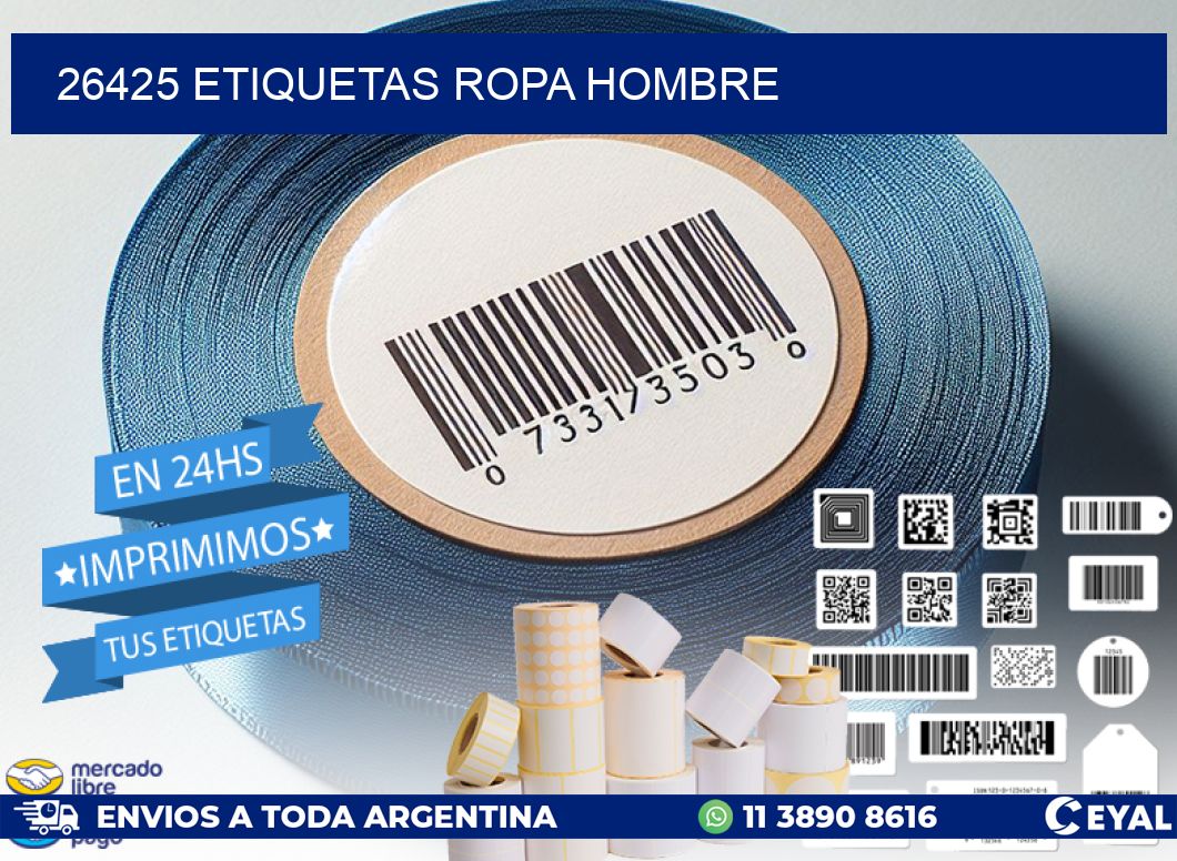 26425 ETIQUETAS ROPA HOMBRE