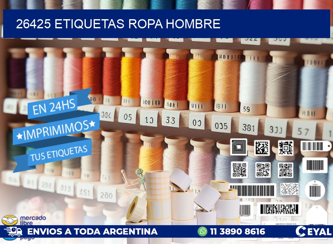 26425 ETIQUETAS ROPA HOMBRE
