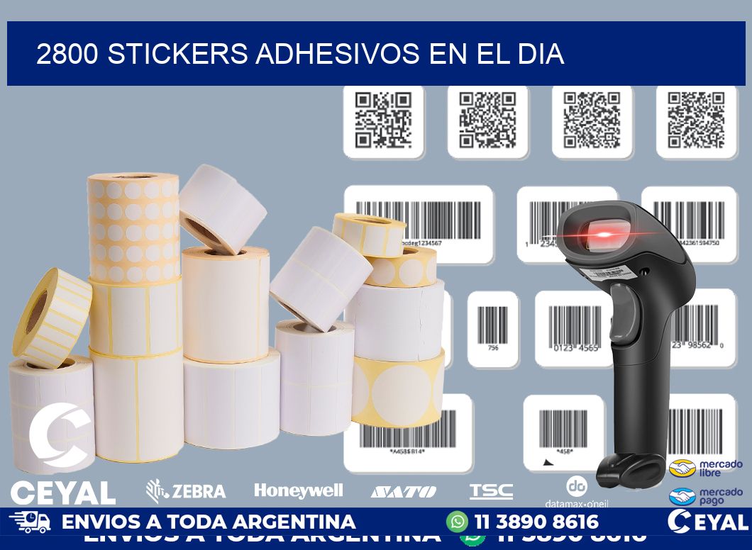 2800 stickers adhesivos en el dia