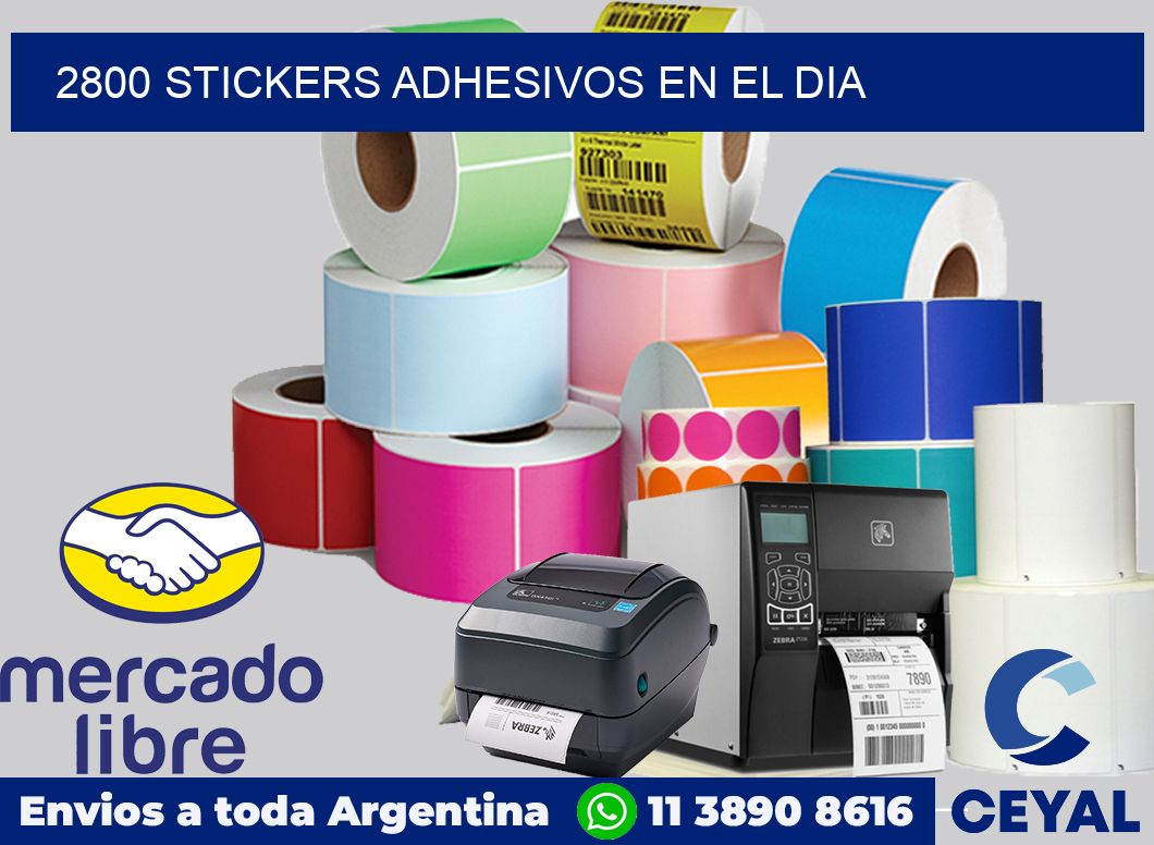 2800 stickers adhesivos en el dia