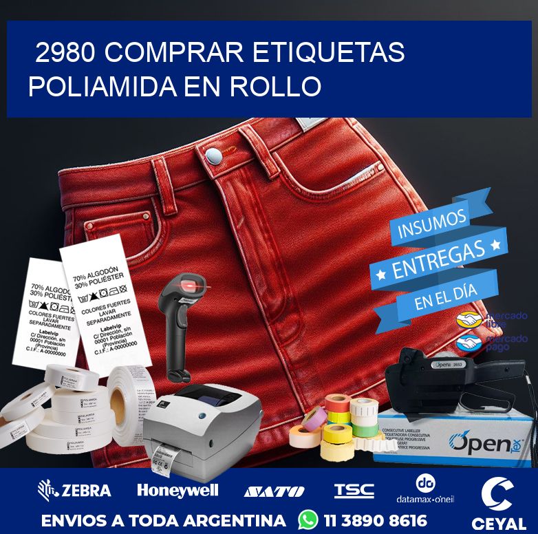 2980 COMPRAR ETIQUETAS POLIAMIDA EN ROLLO