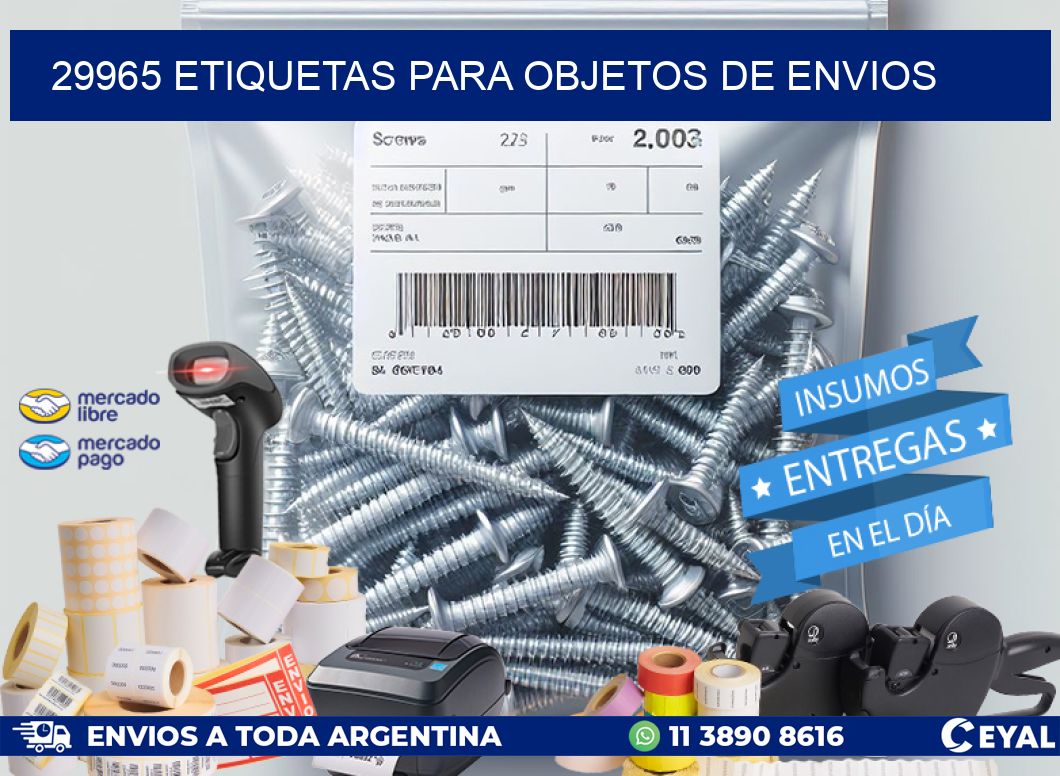 29965 Etiquetas para objetos de envios