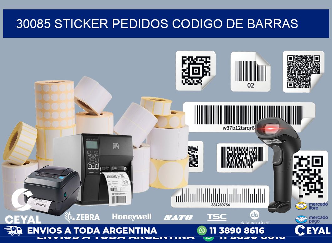 30085 STICKER PEDIDOS CODIGO DE BARRAS
