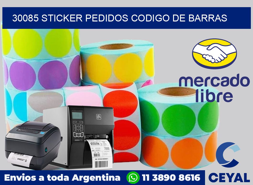 30085 STICKER PEDIDOS CODIGO DE BARRAS