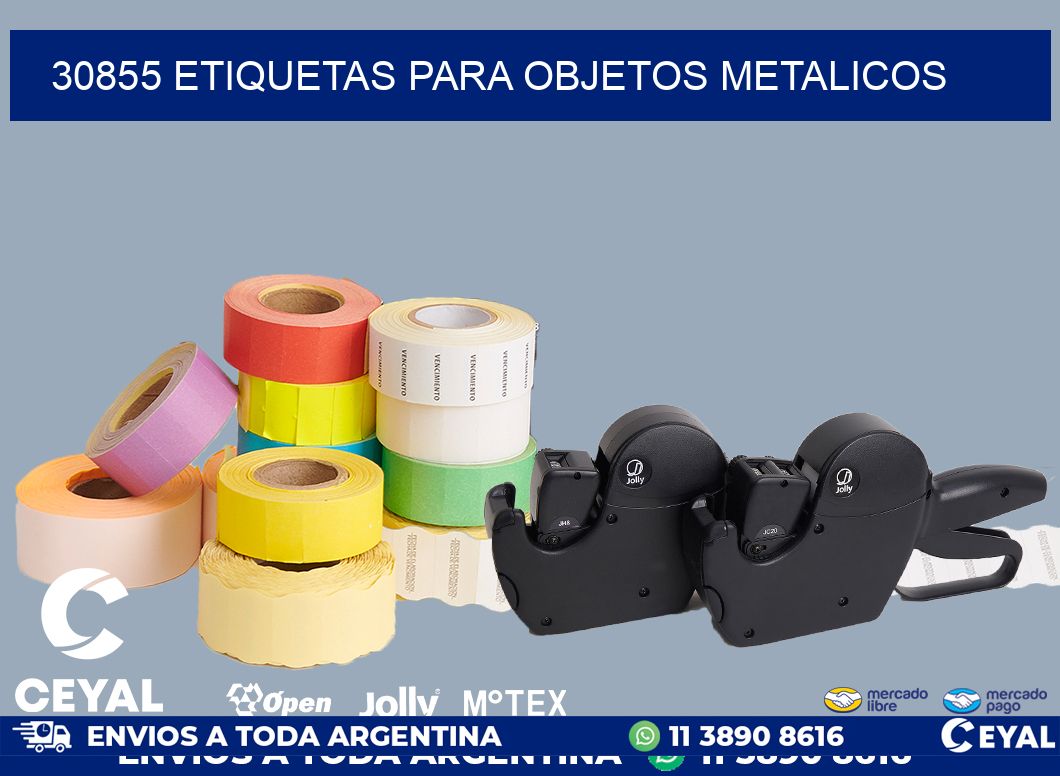 30855 etiquetas para objetos metalicos