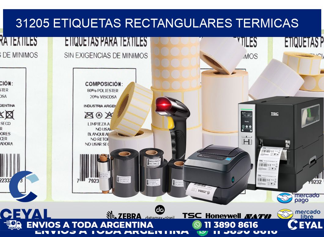 31205 etiquetas rectangulares termicas
