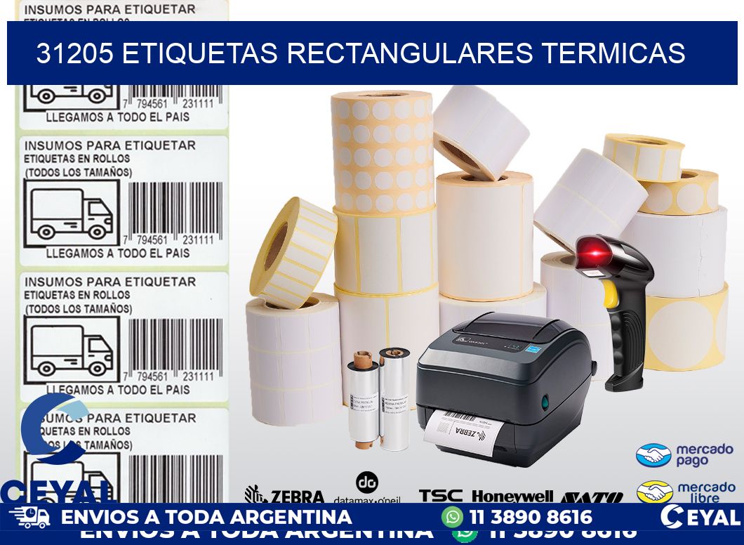 31205 etiquetas rectangulares termicas