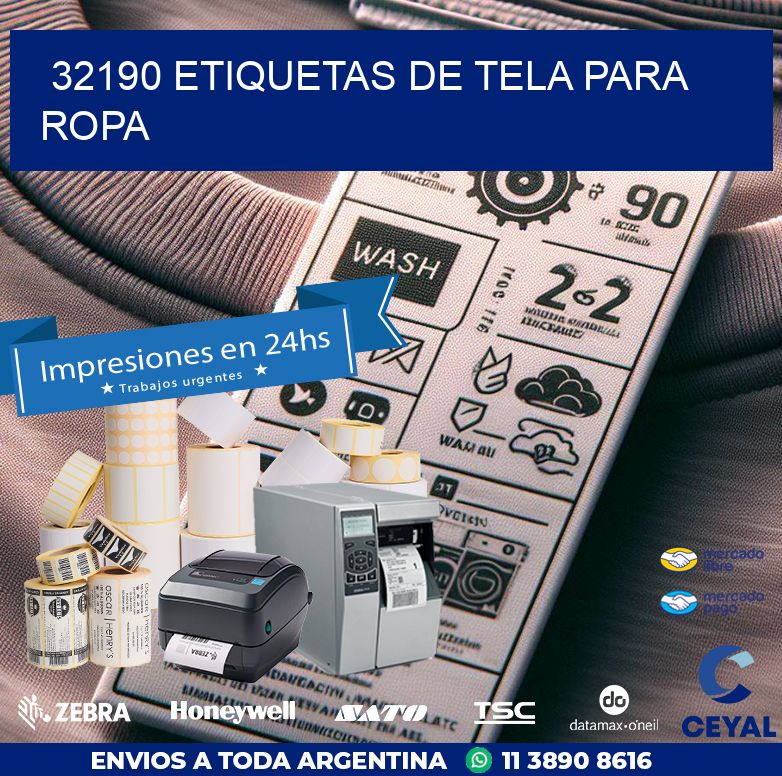 32190 ETIQUETAS DE TELA PARA ROPA