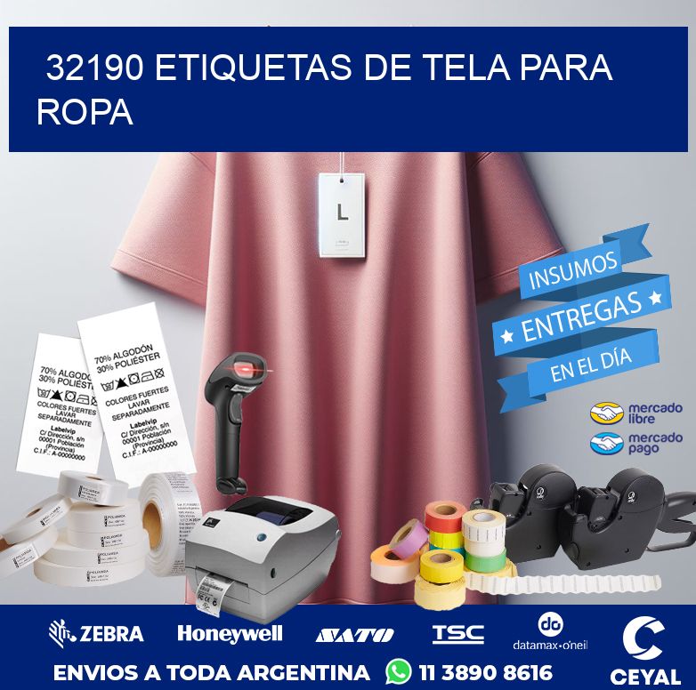 32190 ETIQUETAS DE TELA PARA ROPA