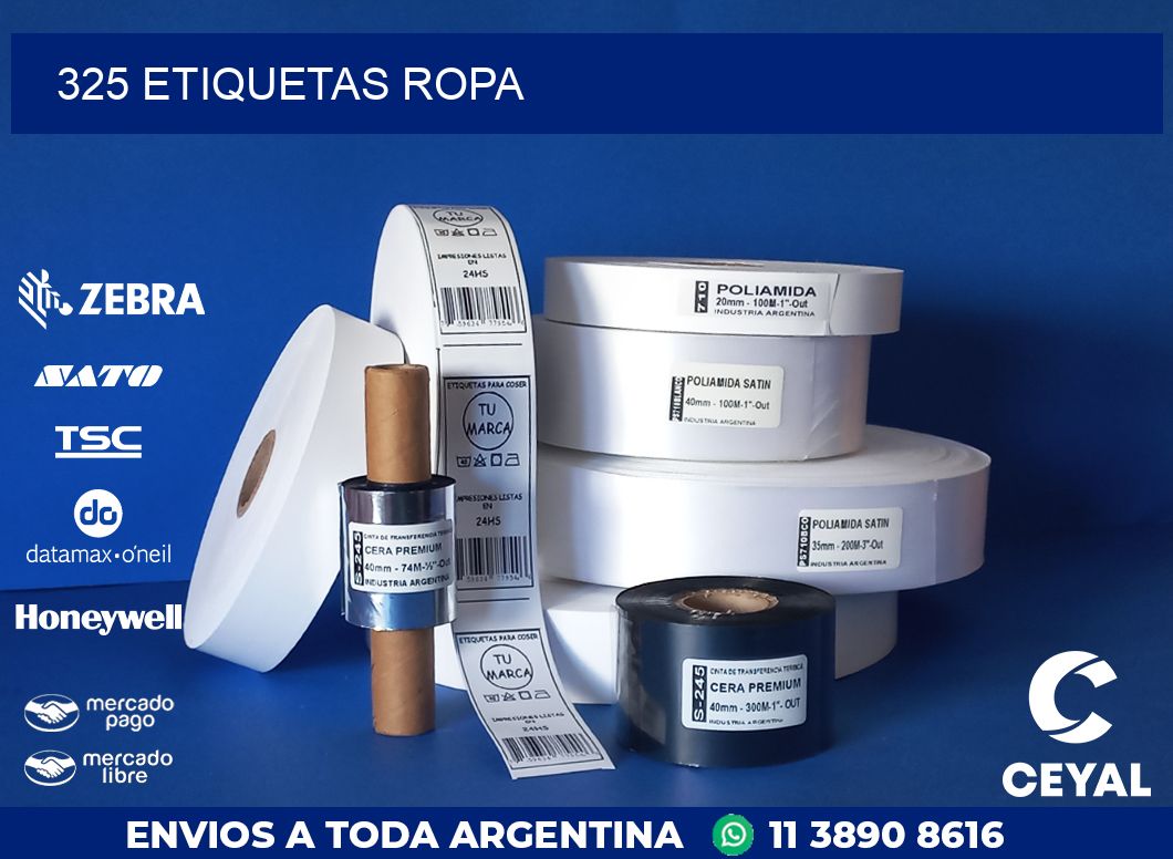 325 ETIQUETAS ROPA