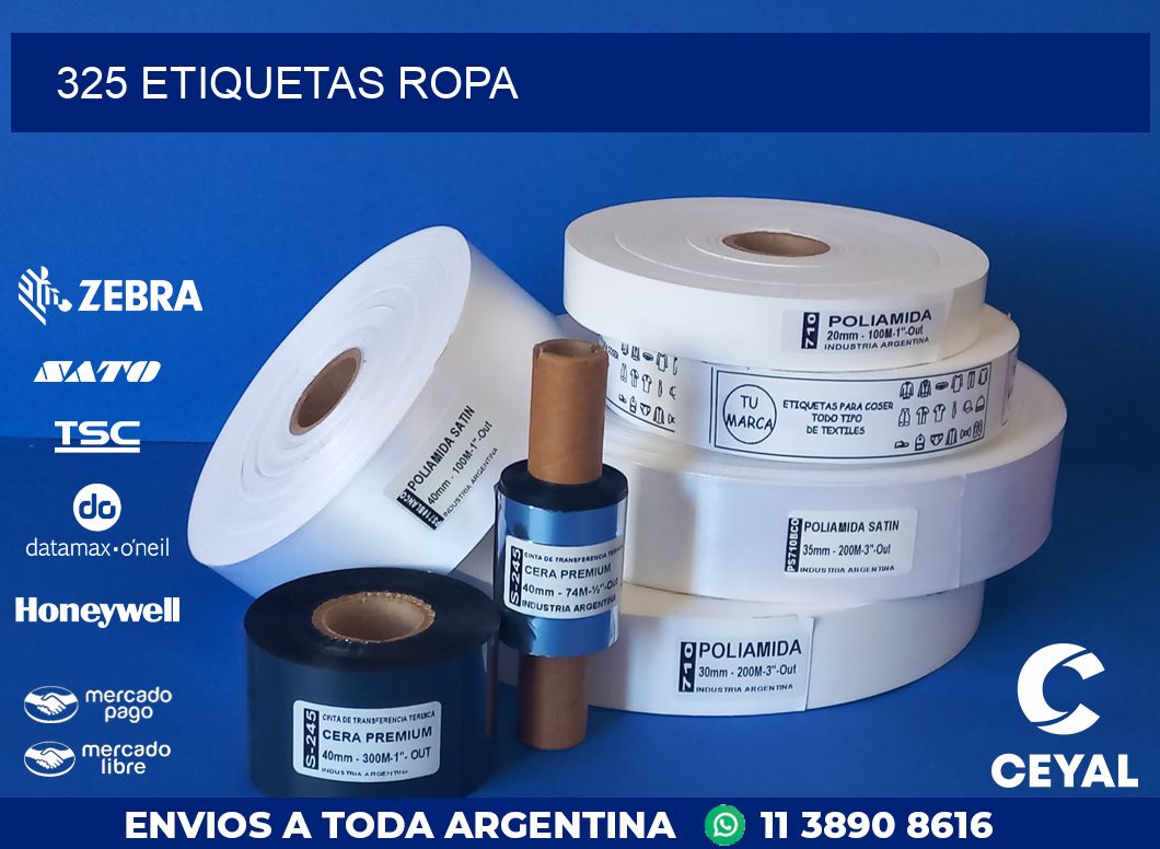 325 ETIQUETAS ROPA