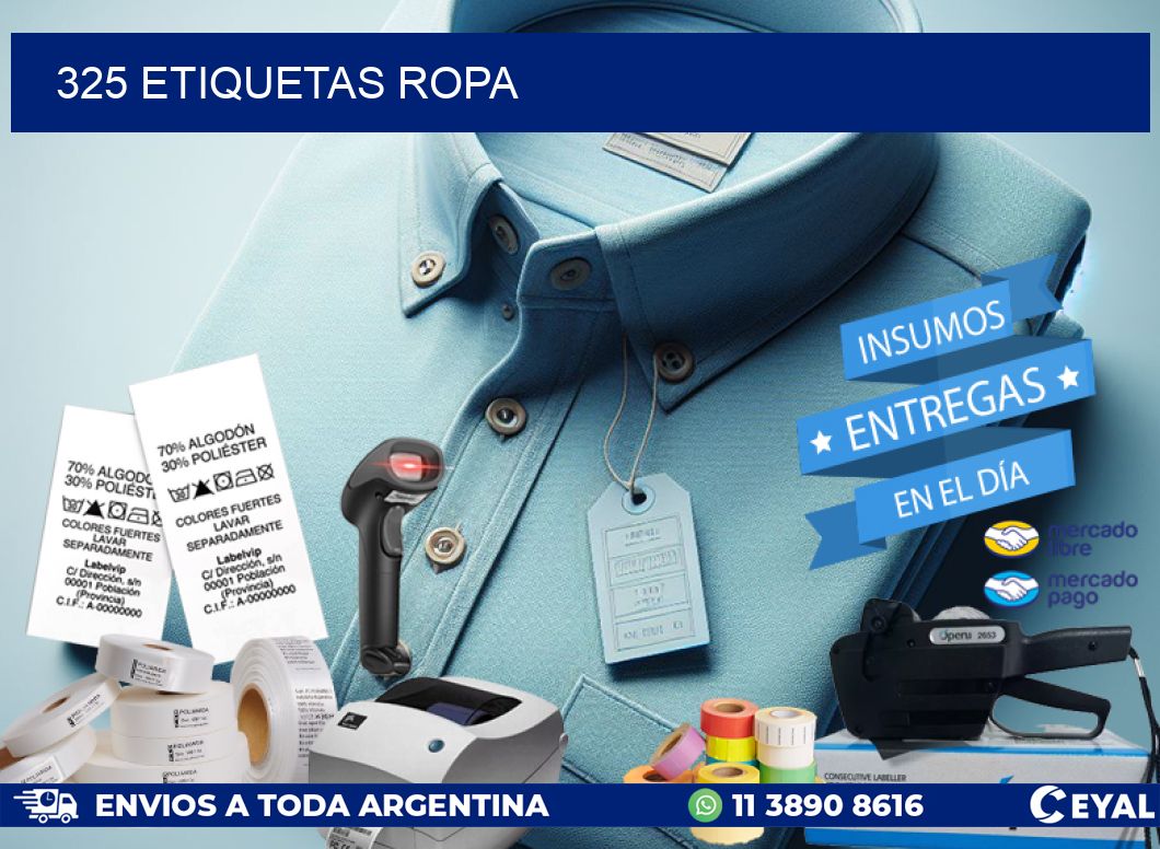 325 ETIQUETAS ROPA