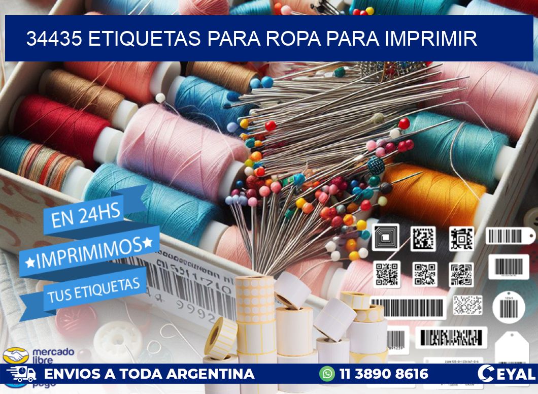 34435 ETIQUETAS PARA ROPA PARA IMPRIMIR