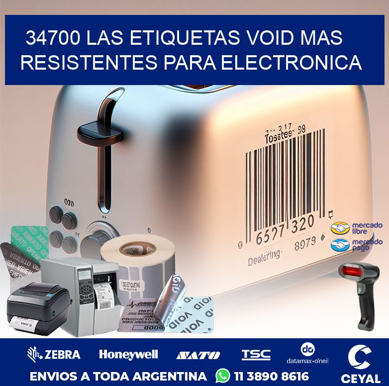 34700 LAS ETIQUETAS VOID MAS RESISTENTES PARA ELECTRONICA