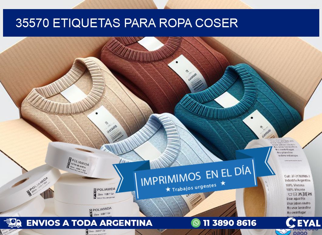 35570 ETIQUETAS PARA ROPA COSER