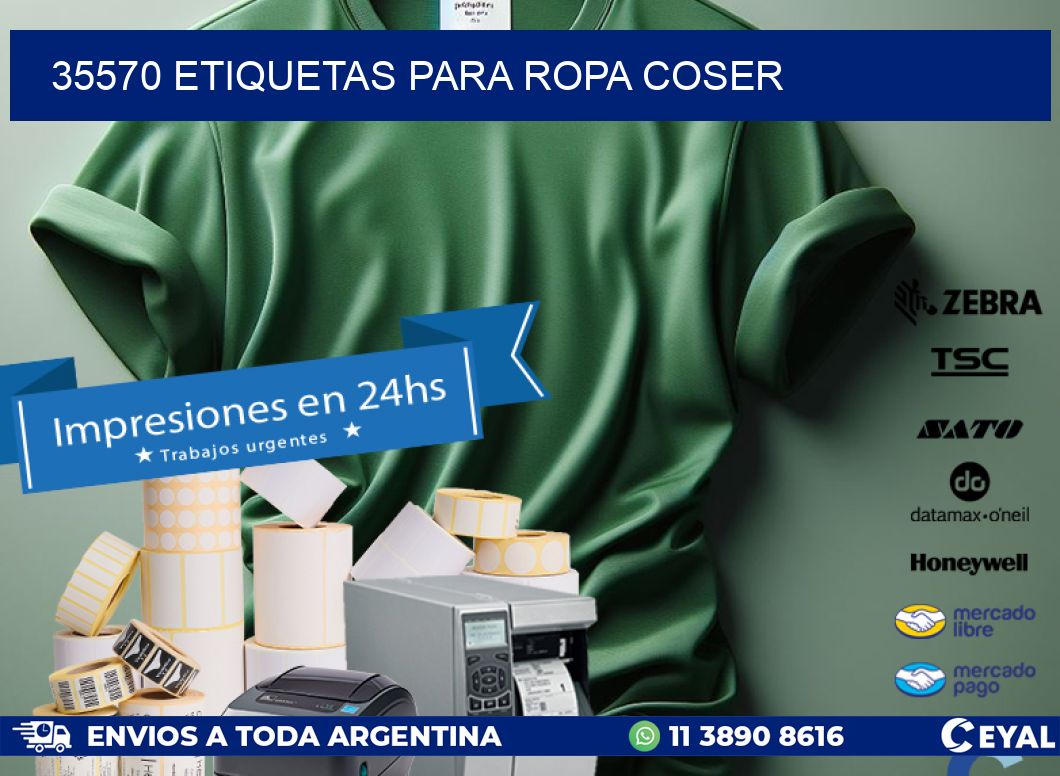 35570 ETIQUETAS PARA ROPA COSER