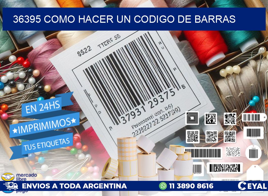 36395 como hacer un codigo de barras