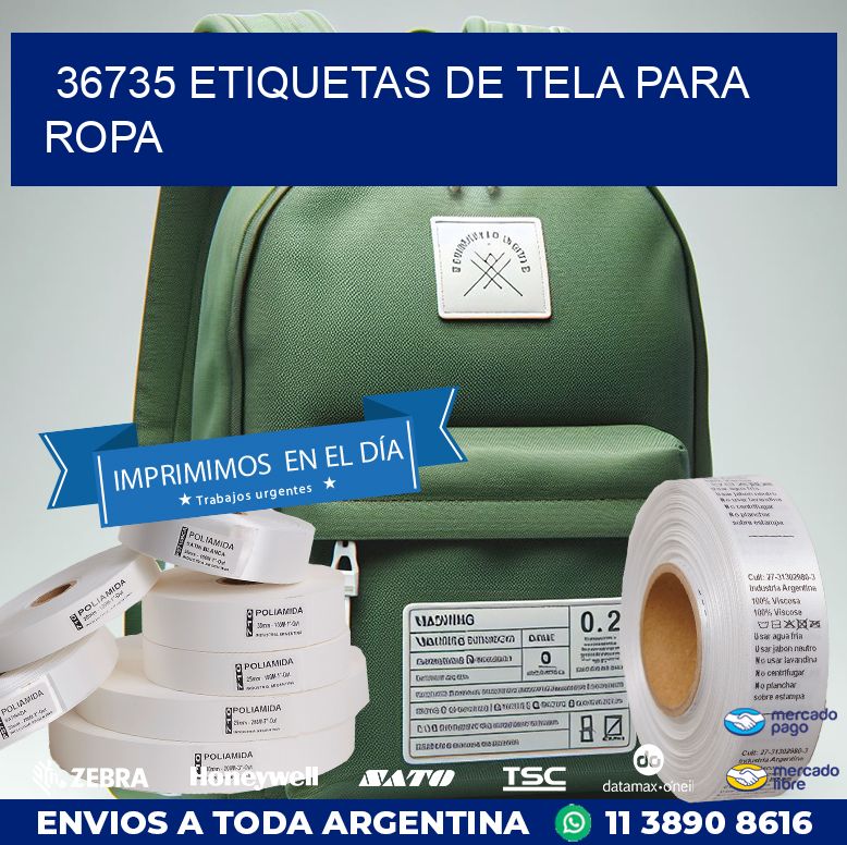 36735 ETIQUETAS DE TELA PARA ROPA