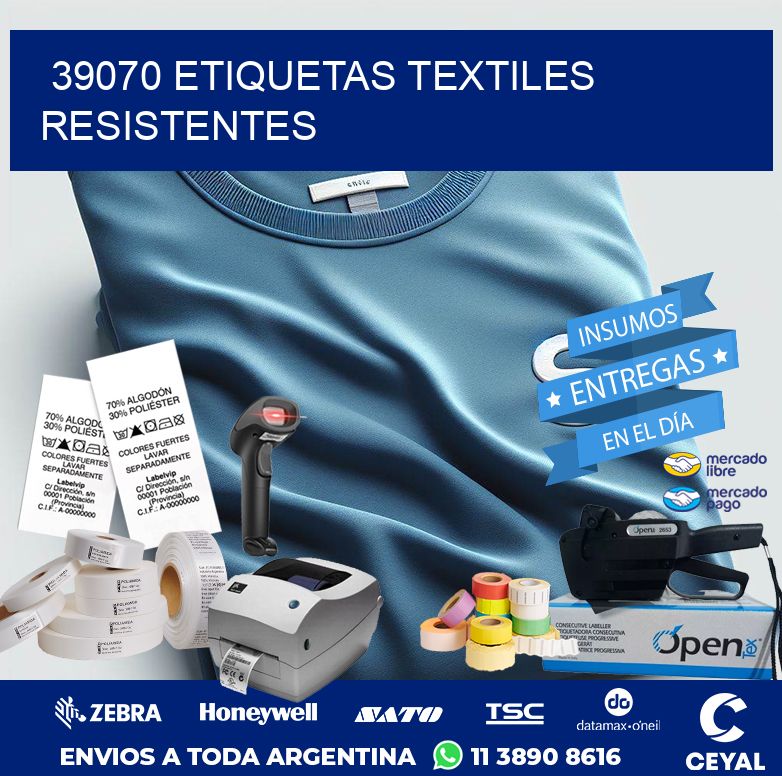 39070 ETIQUETAS TEXTILES RESISTENTES