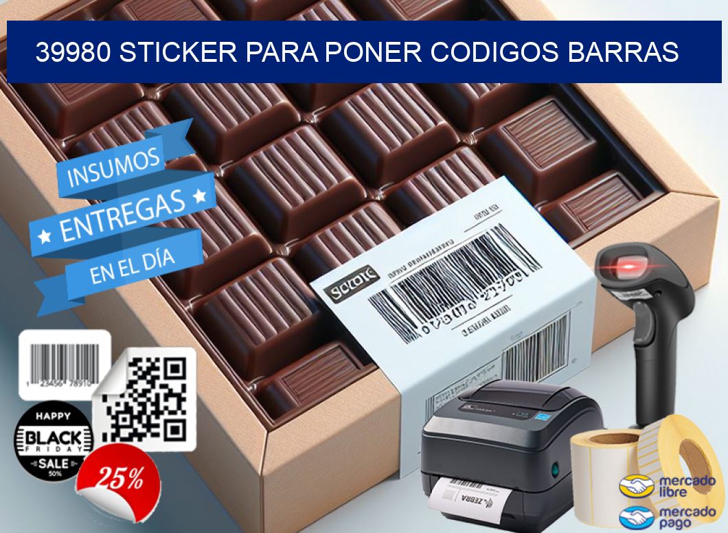 39980 STICKER PARA PONER CODIGOS BARRAS