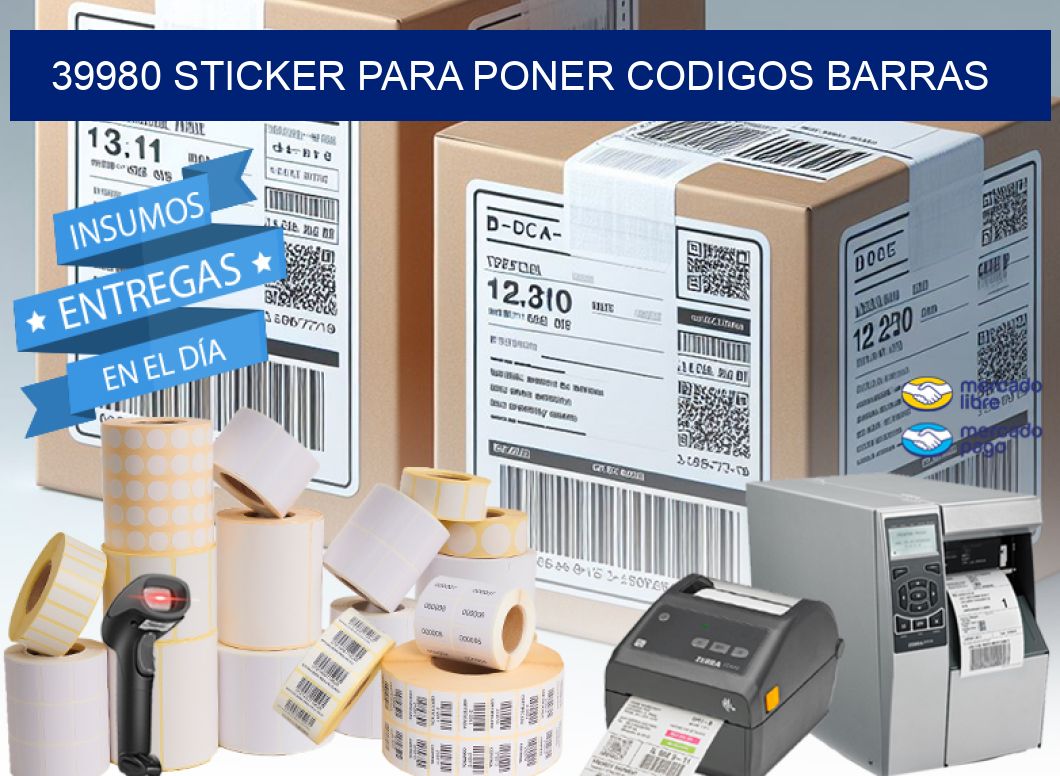 39980 STICKER PARA PONER CODIGOS BARRAS