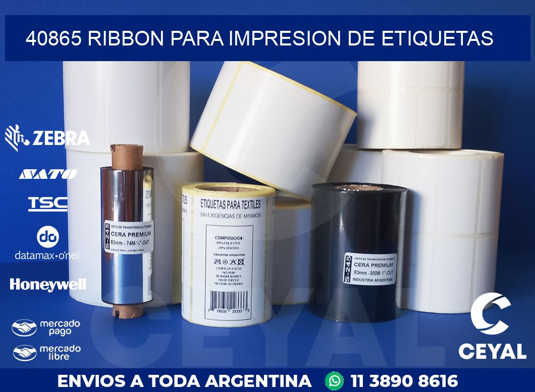 40865 RIBBON PARA IMPRESION DE ETIQUETAS