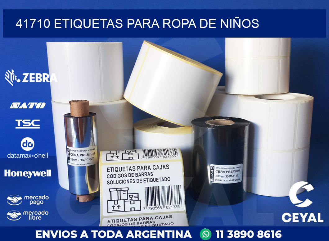 41710 ETIQUETAS PARA ROPA DE NIÑOS