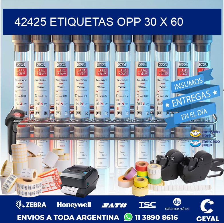 42425 ETIQUETAS OPP 30 X 60