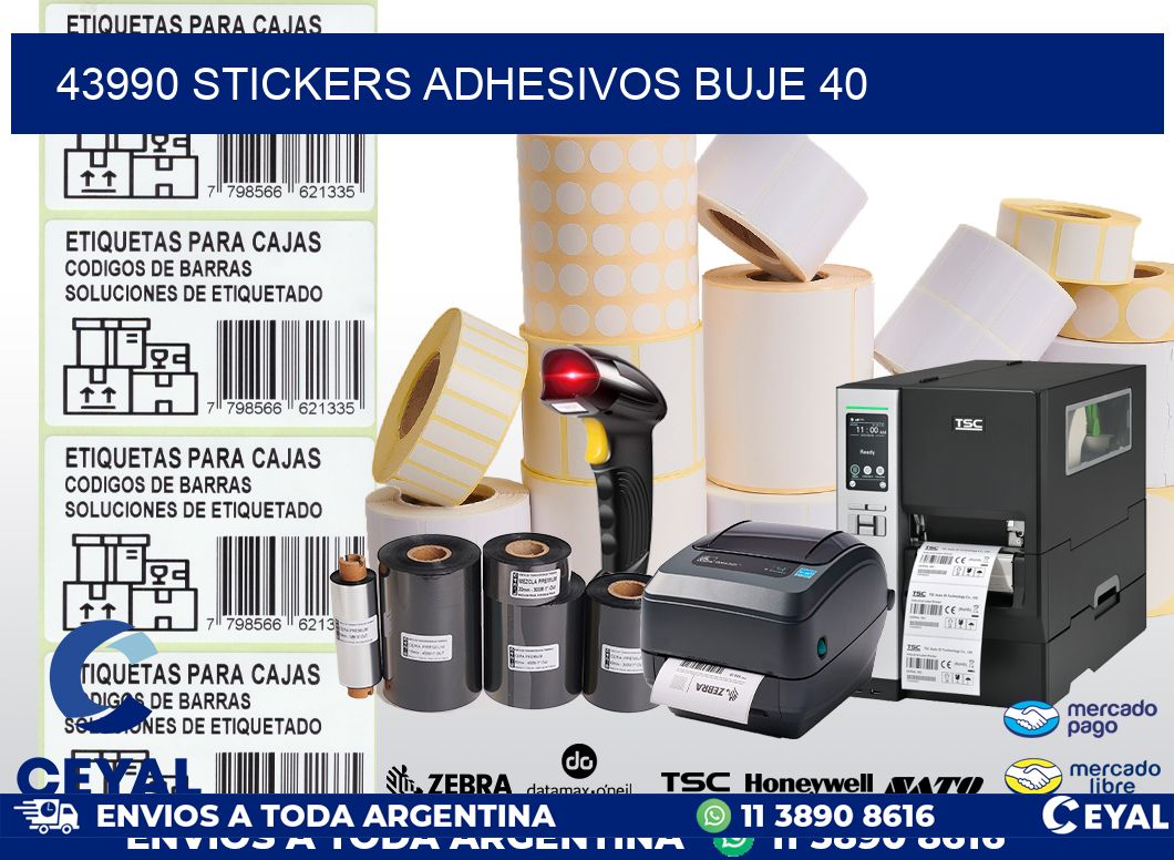 43990 STICKERS ADHESIVOS BUJE 40