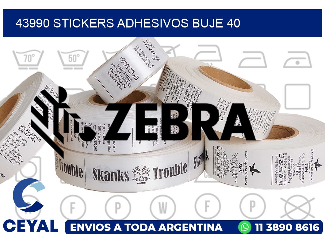 43990 STICKERS ADHESIVOS BUJE 40