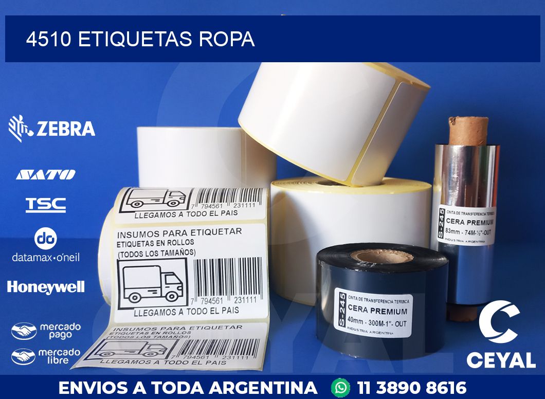 4510 ETIQUETAS ROPA