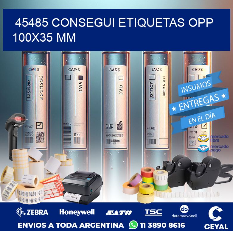 45485 CONSEGUI ETIQUETAS OPP 100X35 MM