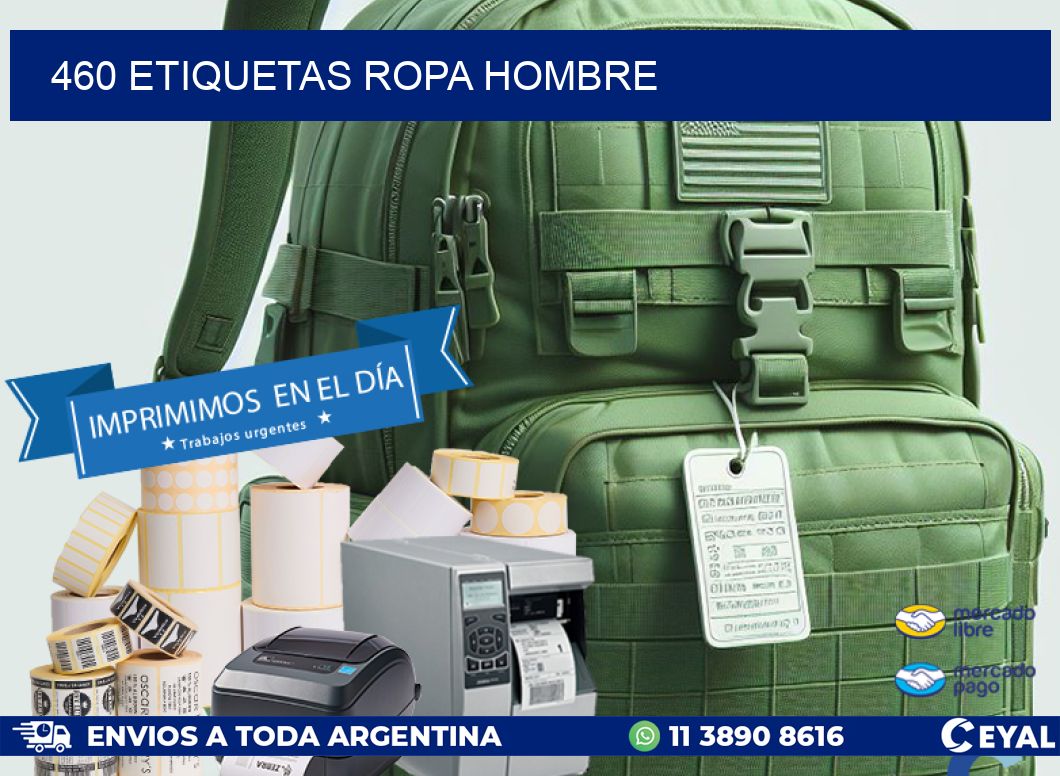 460 ETIQUETAS ROPA HOMBRE