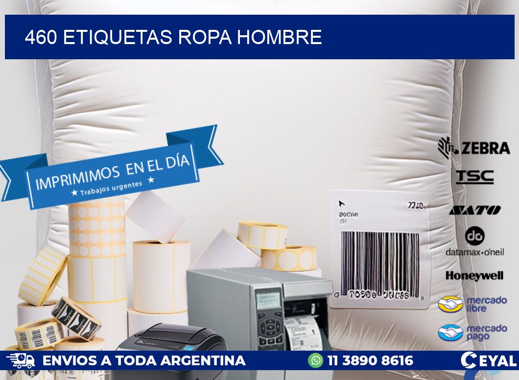 460 ETIQUETAS ROPA HOMBRE
