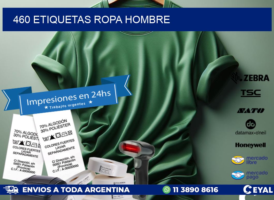 460 ETIQUETAS ROPA HOMBRE