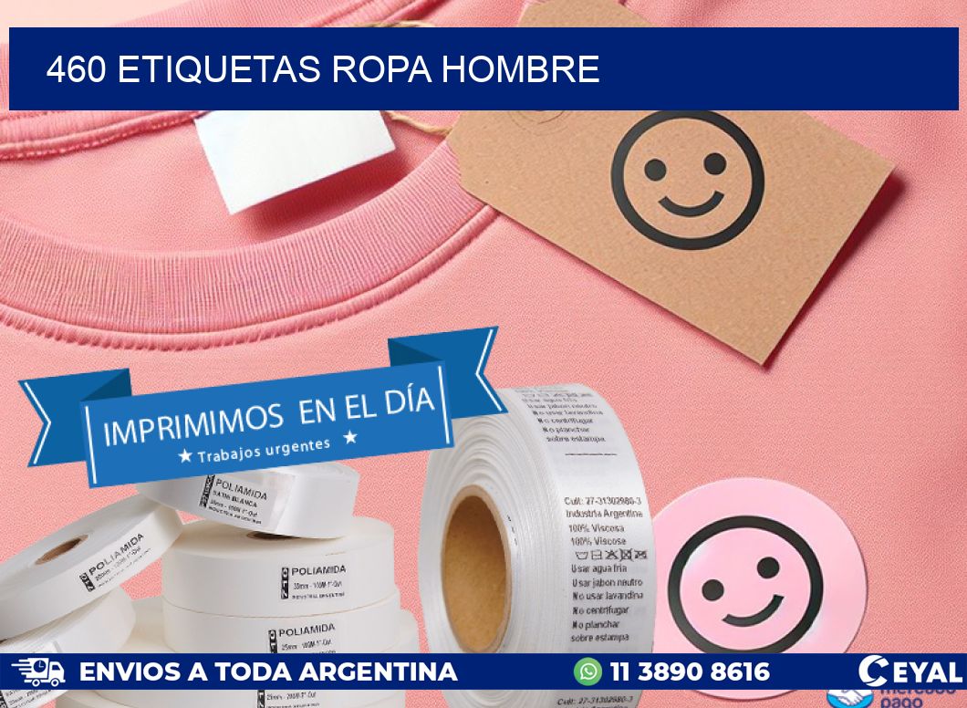 460 ETIQUETAS ROPA HOMBRE