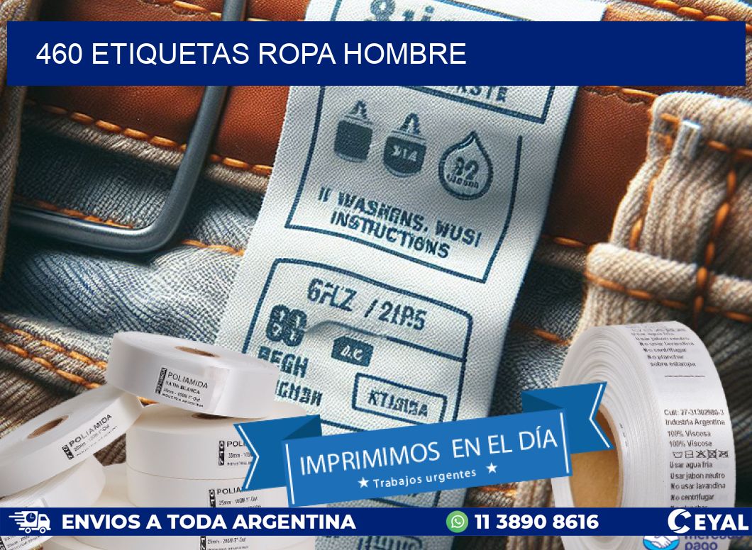 460 ETIQUETAS ROPA HOMBRE