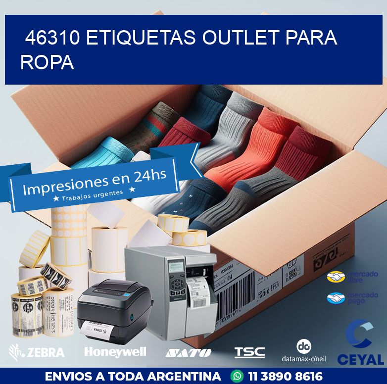 46310 ETIQUETAS OUTLET PARA ROPA