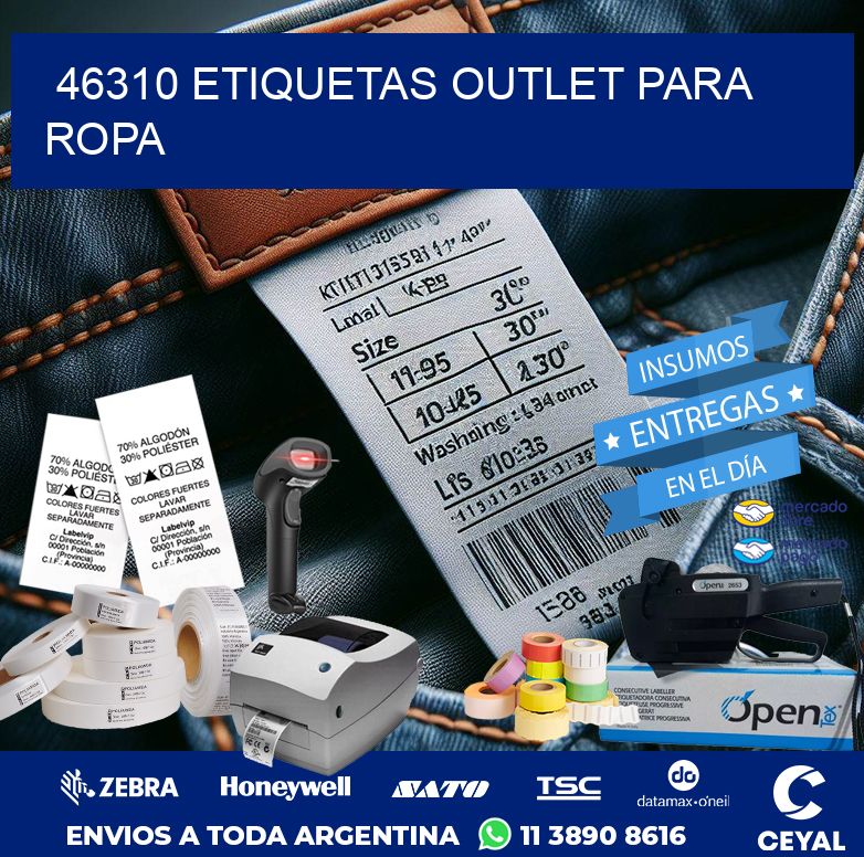 46310 ETIQUETAS OUTLET PARA ROPA