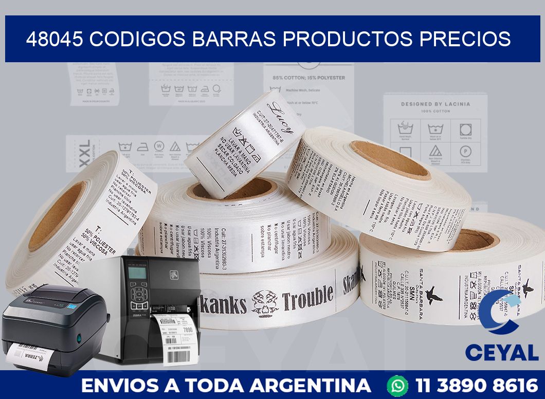48045 CODIGOS BARRAS PRODUCTOS PRECIOS