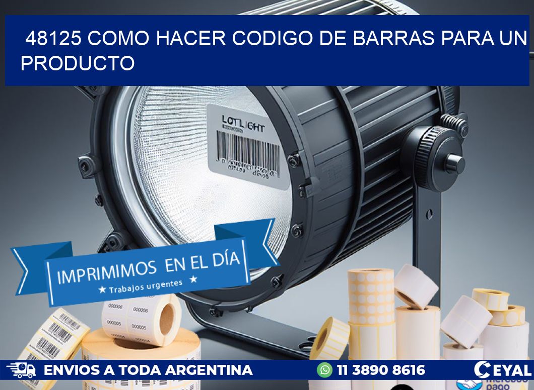 48125 como hacer codigo de barras para un producto