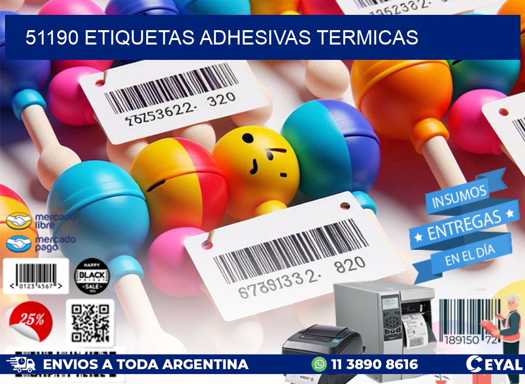51190 etiquetas adhesivas termicas