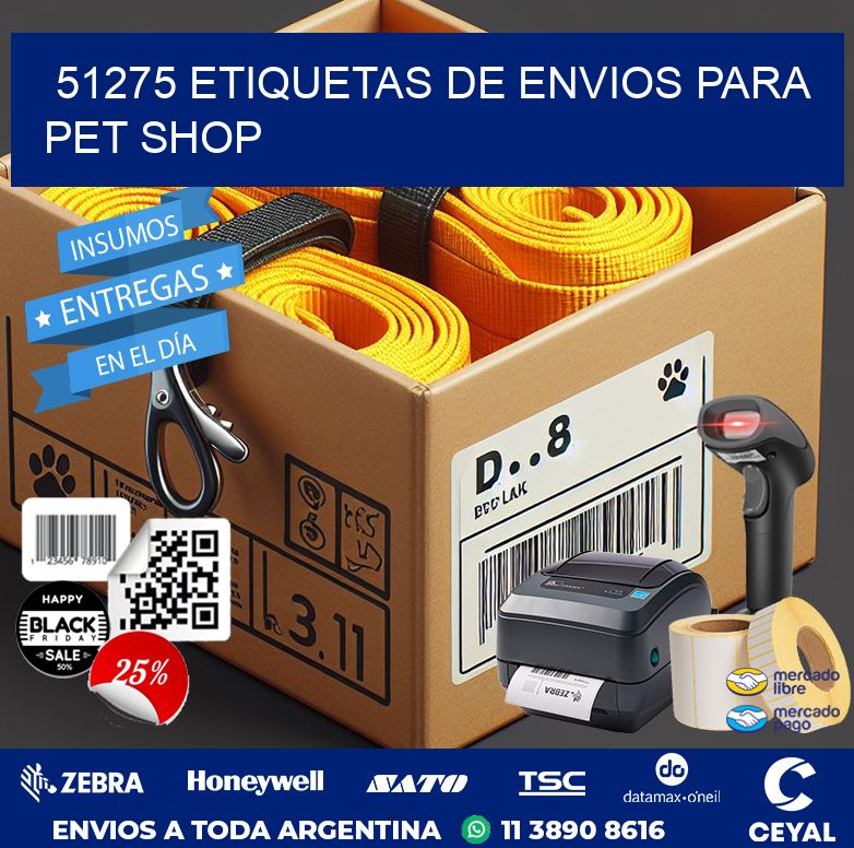 51275 ETIQUETAS DE ENVIOS PARA PET SHOP