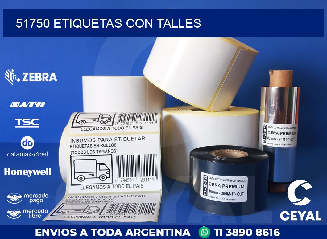 51750 ETIQUETAS CON TALLES